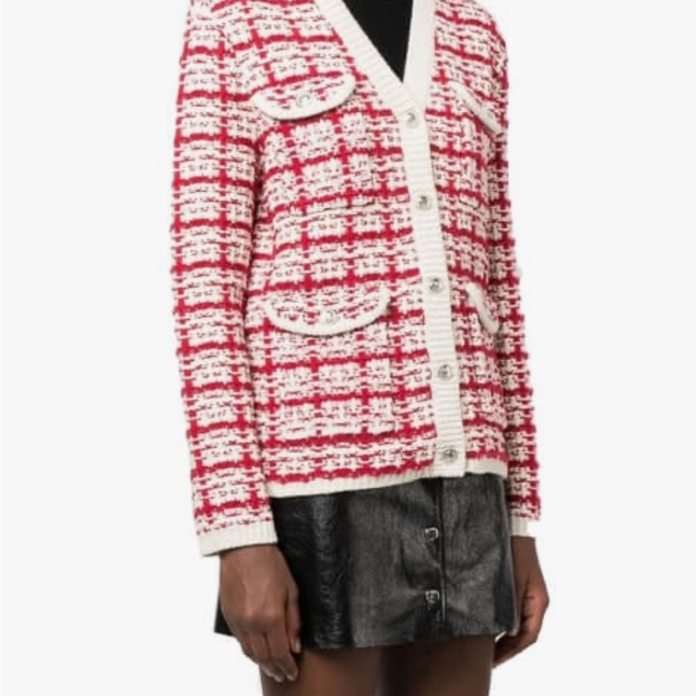 Maje Tweed Button-Front Cardigan - Picture 4 of 4